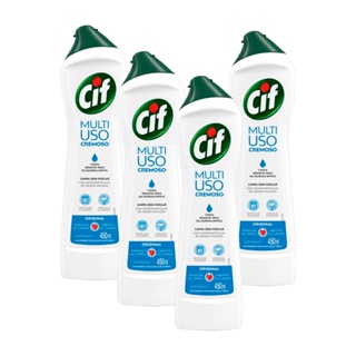 Kit 4 Limpadores CIF Cremoso Original 450ml em Oferta na Shopee