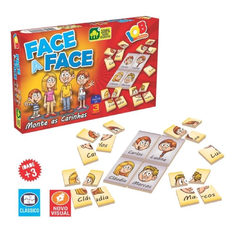 Jogo face a face madeira Shopee Brasil