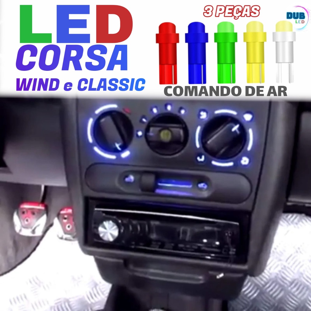 Lampada Led T5 comando de ar corsa 3 peças