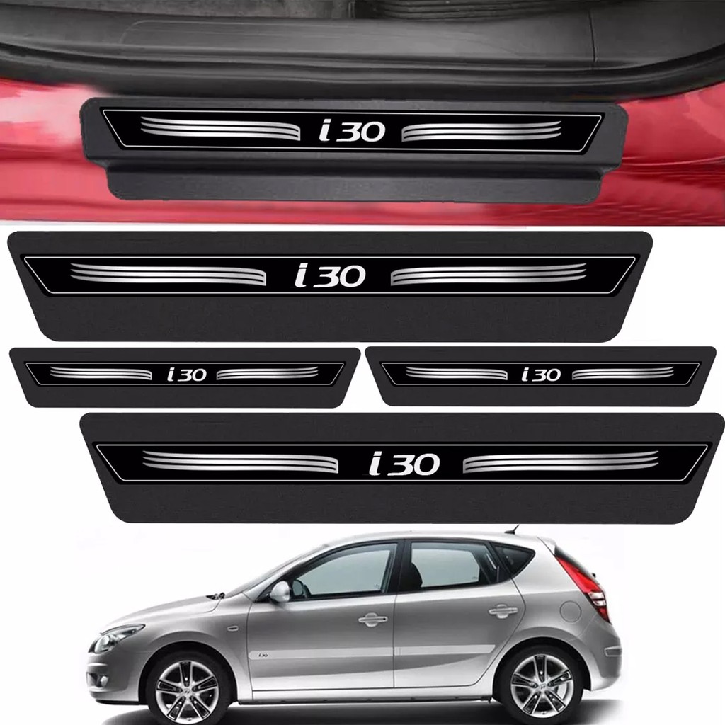 Kit 8 Peças Adesivo Soleira Porta I30 2010 2011 Á 2016-preto !!!! !!! Aproveite!