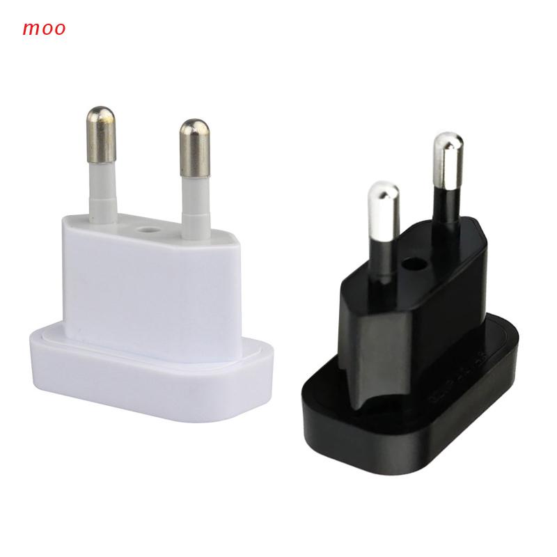 moo Universal Eua Para EU Plug Euro Europa Carregador De Viagem Parede Tomada Adaptador Conversor 2 Entrada Pin
