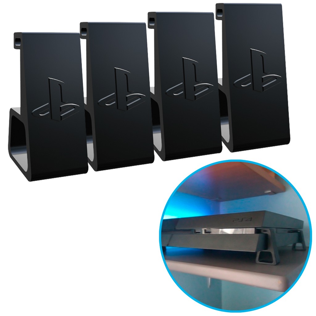 Suporte Ps4 Pro Fat Slim Horizontal Pezinho Ps4 Pro Fat Slim