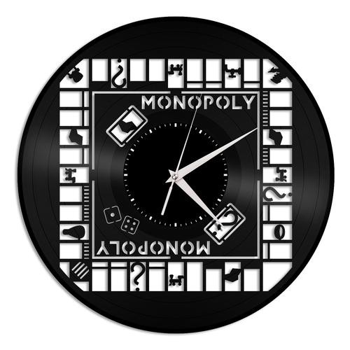 Monopoly - Relógio Disco De Vinil Decoração