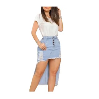 saia jeans hot pants destroyed levanta bumbum