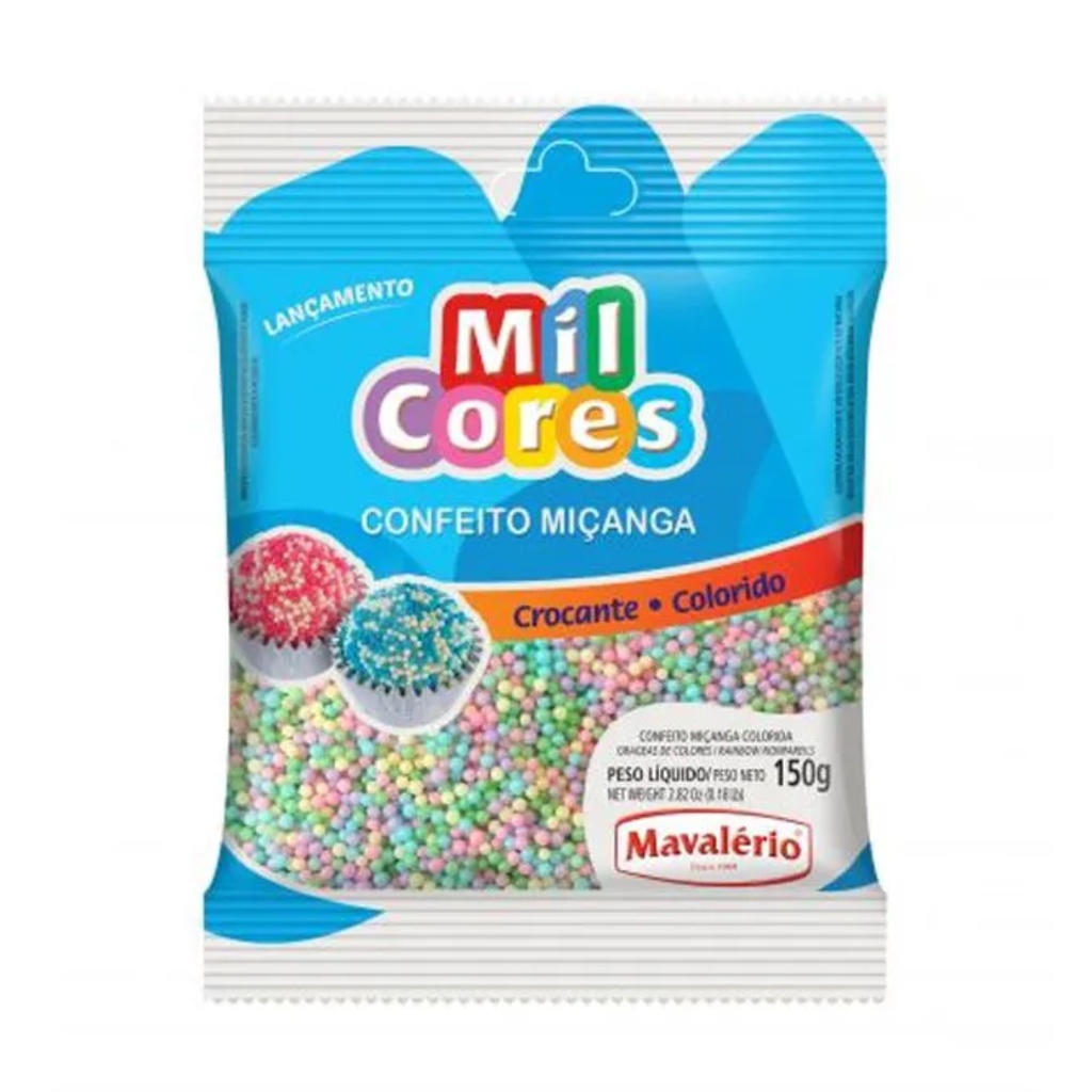 Micanga Nr 0 Colorida Baby Candy 120g Mil Cores Mavalério em Oferta na Shopee