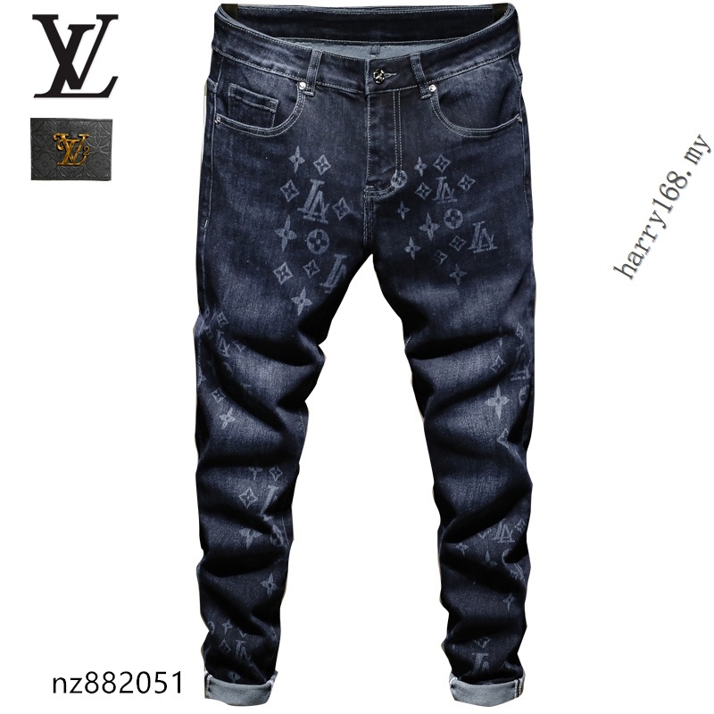 LV LOUIS VUITTON Calça jeans casual Masculina Tamanho 28-38 M725