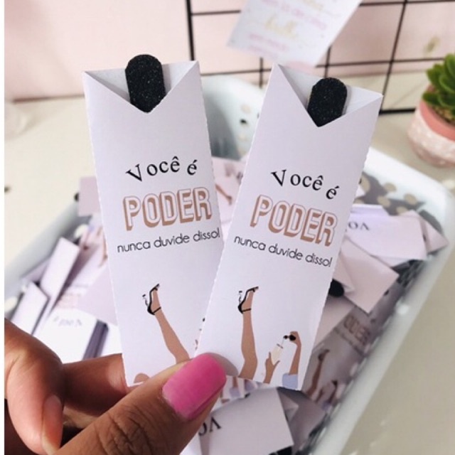 Mini lixa com envelope / mimo para cliente - 10 unidades