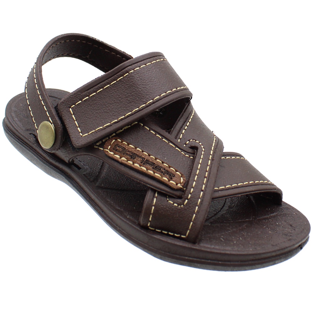 Sandália Masculina Infantil Menino Danper Café Papete