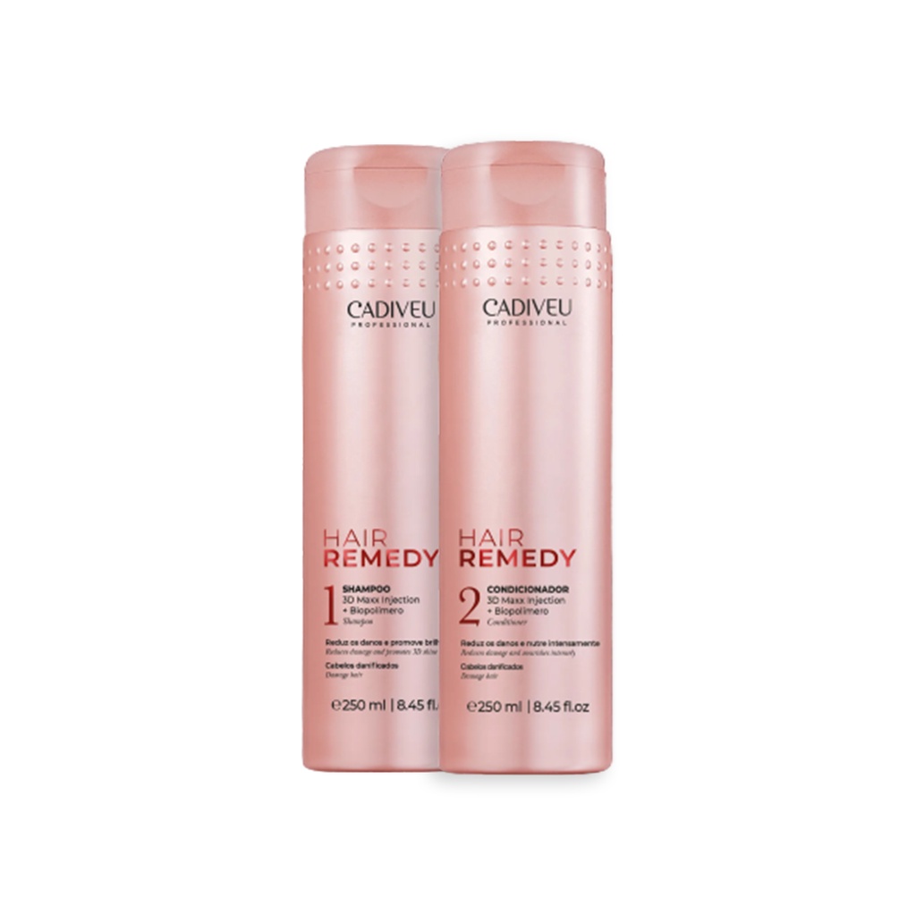 Kit Shampoo e Cond. Hair Remedy 250ml - Cadiveu em Oferta na Shopee