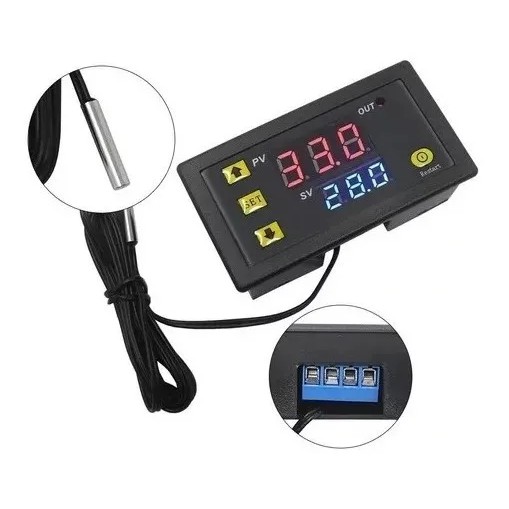 Smart Controlador Digital De Temperatura W3230 Termostato Com Sensor Ntc A Prova De Água -50ºc A 120ºc 20a Automação
