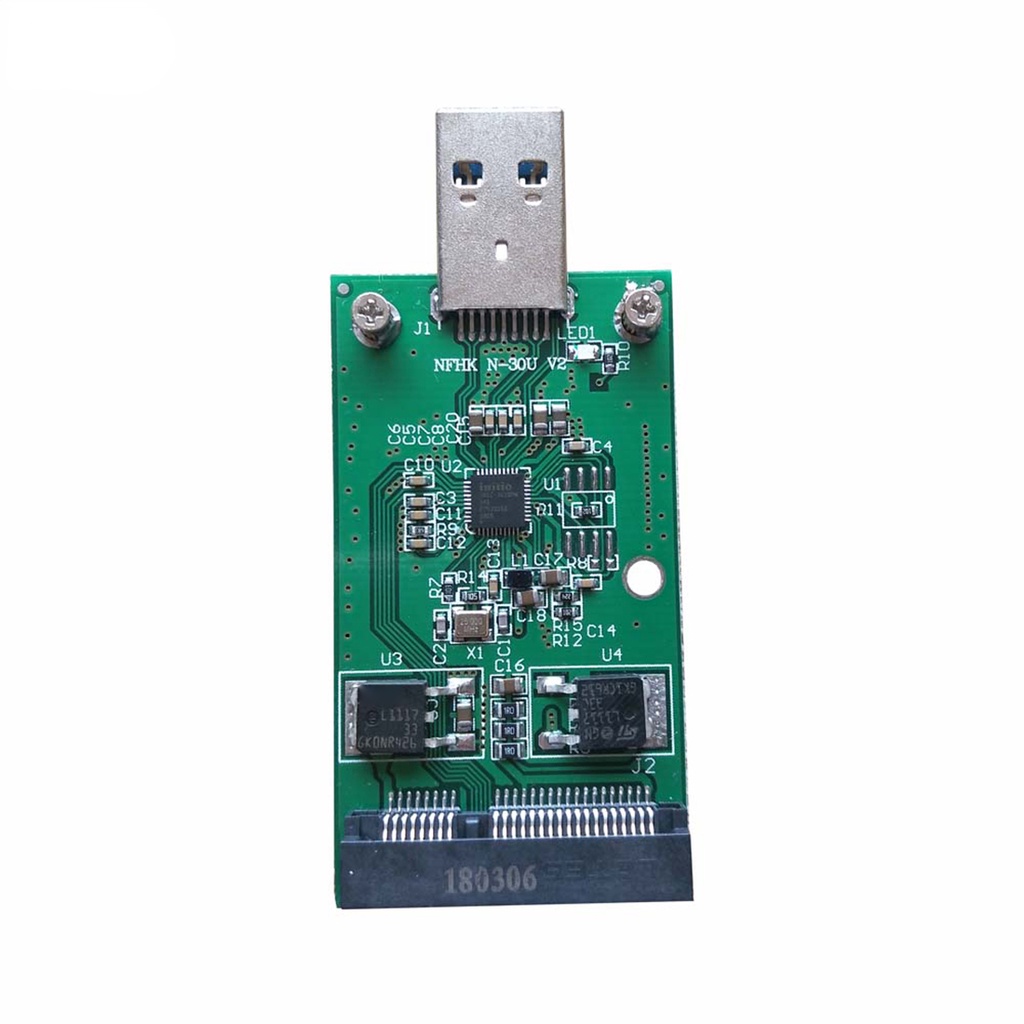 Mini PCI-E mSATA Para USB 3.0 Conversor SSD Externo Placa De Expansão Do Módulo Adaptador De Transmissão De Dados