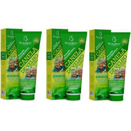 Kit 3 - Pomadas Canela de Velho com Sebo de Carneiro Bio Instinto 150G