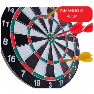 Jogo De Dardos Dupla Face Alvo Duplo 4 Dardos Grande 30 cm