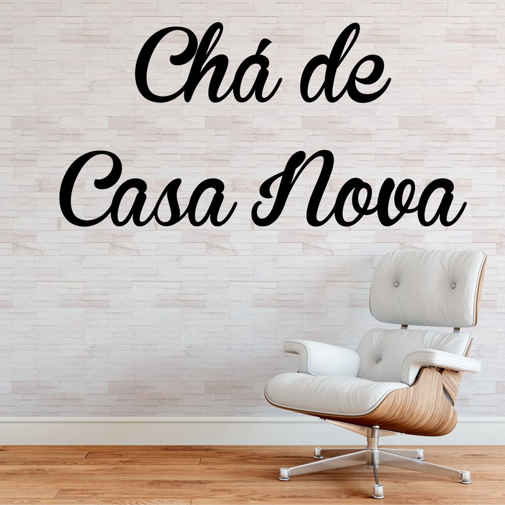 Placa Decorativa Aplique em MDF Chá de Casa Nova Painel Decorativo DV_0396