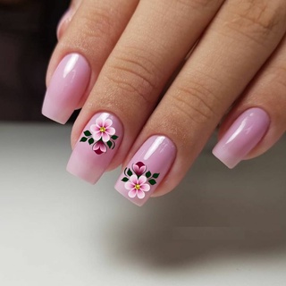 120 Adesivo de unha 3d flor películas para unhas flores (60 pares)