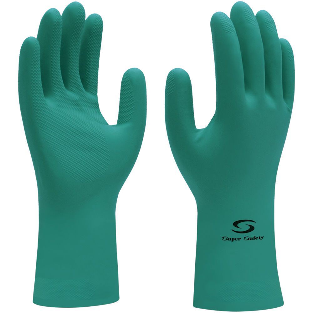 Par de Luva de Látex Nitrílico com Forro Super Green - Super Safety em Oferta na Shopee