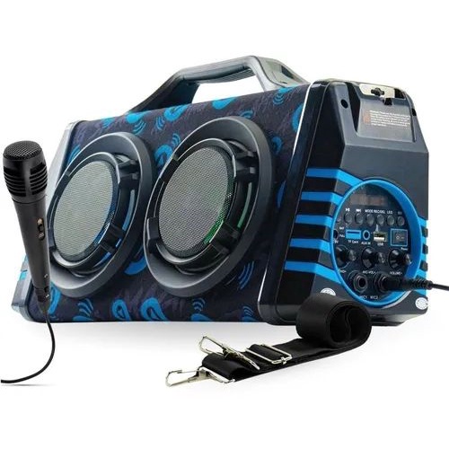 Caixa de som Bluetooth Potente Grande Portatil Com Microfone e LED Karaokê 30W*2 XDG-37 Marca XTRAD