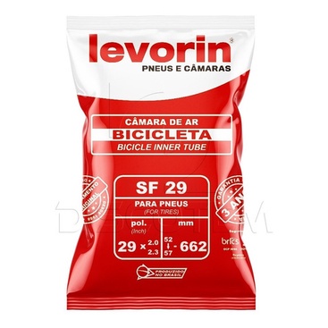 Câmara De Ar Levorin Pneu De Bicicleta Aro 29 Valvula Schrad