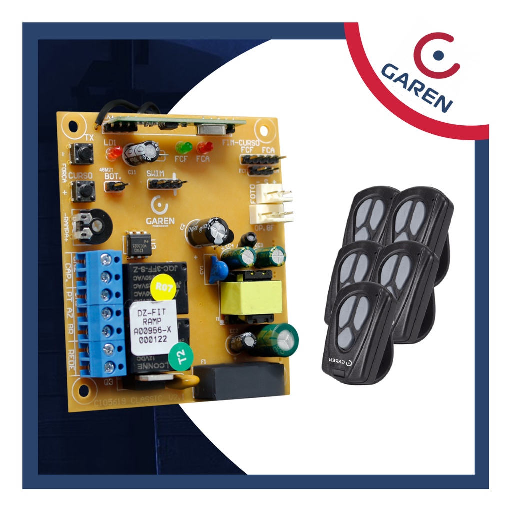 Placa Central De Comando Classic Fit Ramp + 5 Controle Garen