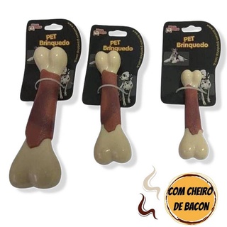 BRINQUEDO MORDEDOR PARA CACHORRO CÃES NYLON OSSO AROMATIZADO ENRIQUECIMENTO AMBIENTAL