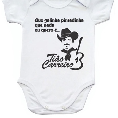 Body Bebê Galinha Pintadinha Viola Tião Carreiro Sertanejo