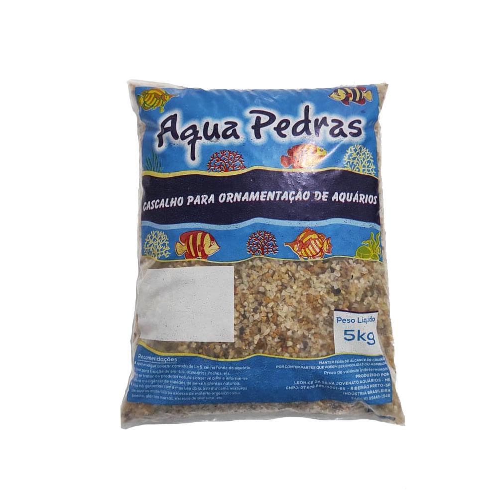 Substrato para Aquário Cascalho Rio 1 5Kg Aqua Pedras