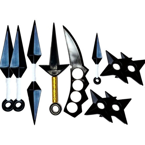 6 Kunai E 4 Shuriken Borracha Naruto A Pronta Entrega K10
