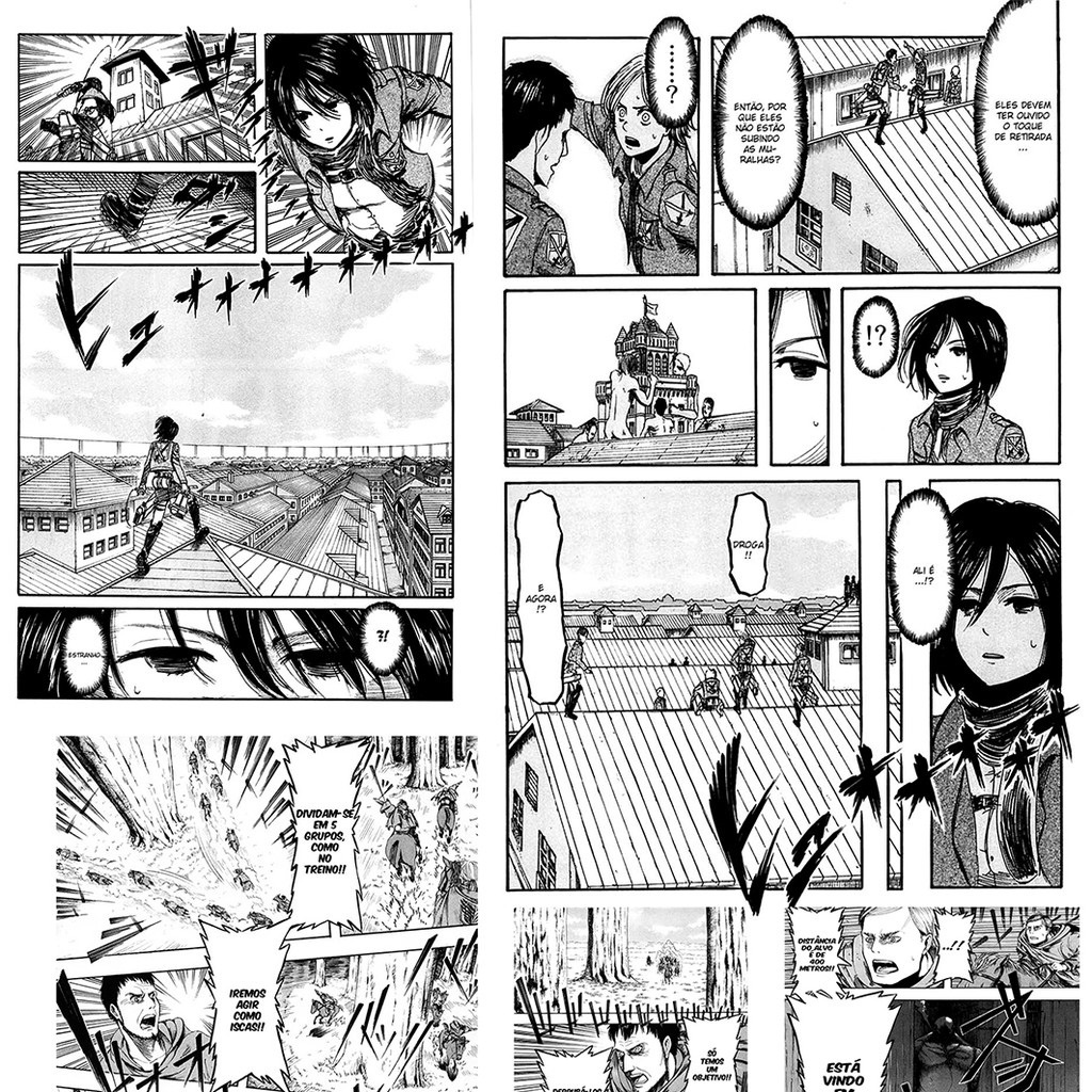 Papel de Parede Adesivo Anime Attack On Titan Mangá Autocolante 1mx50cm