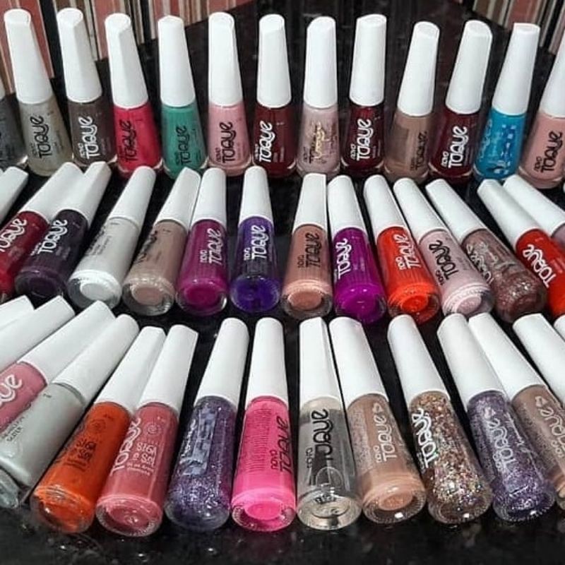 KIT 60 Cores Diferentes + Refil 60 ml  - Esmalte Novo Toque