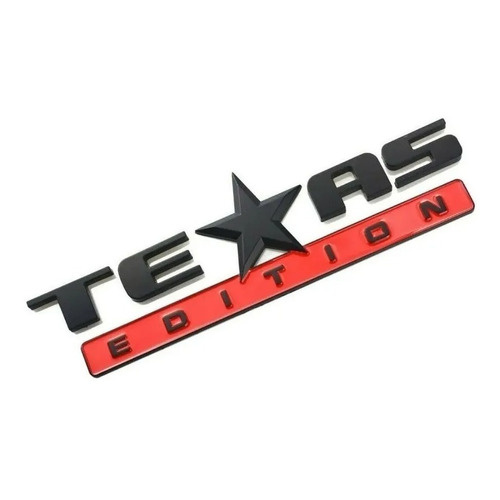 Emblema Texas Edition Preto E Vermelho Hilux Amarok Frontier