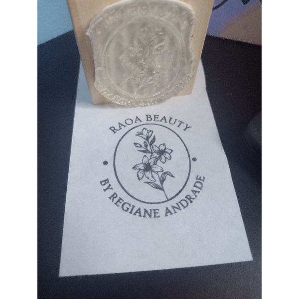 Carimbo de madeira 6x4 cm — imagem 2 de 2