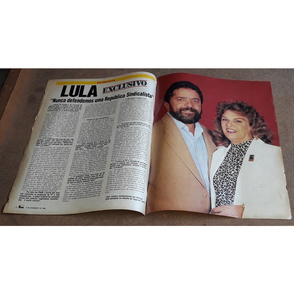 Lula - Matéria com entrevista na revista Manchete