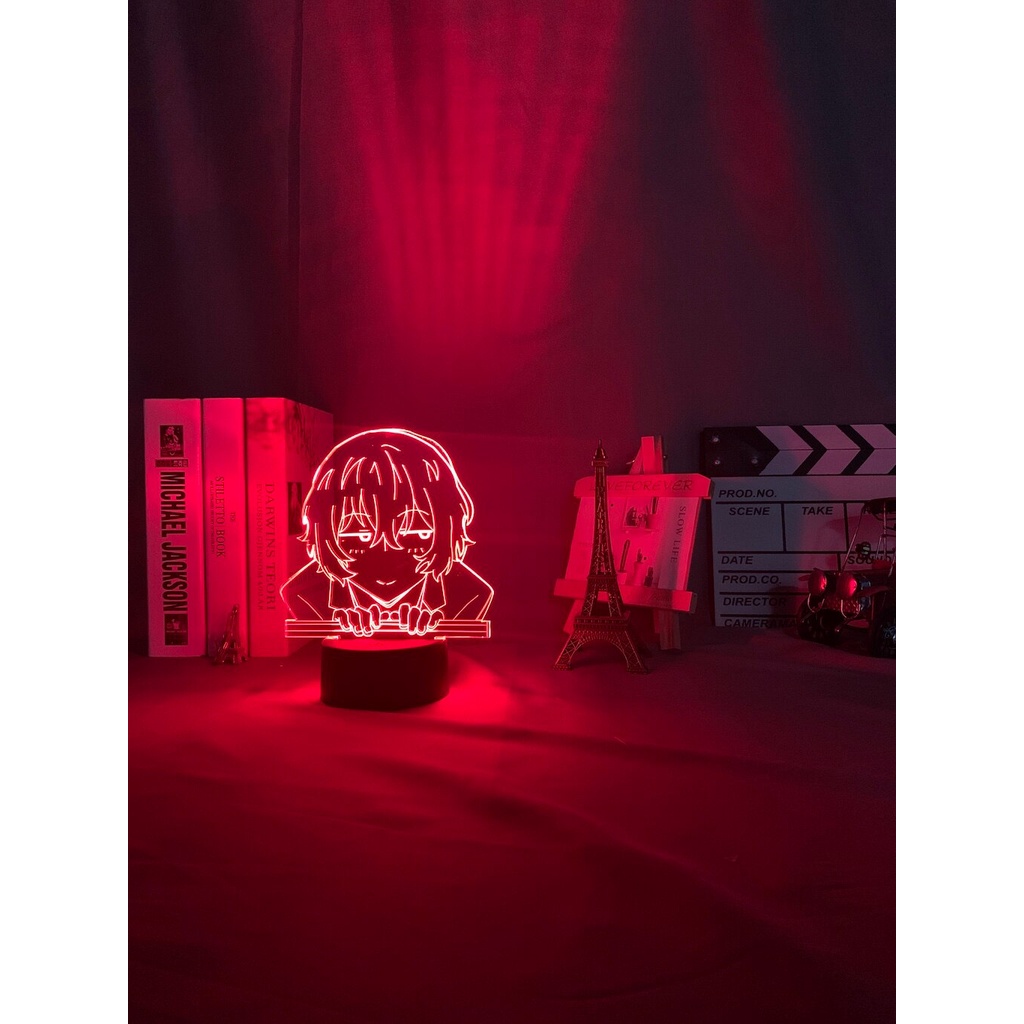 Bungo Stray Dogs Osamu Dazai Lamp for Room Decor Friend Gift Gadget Nakahara Chuya Night Light Anime Neon Light DazaiJ