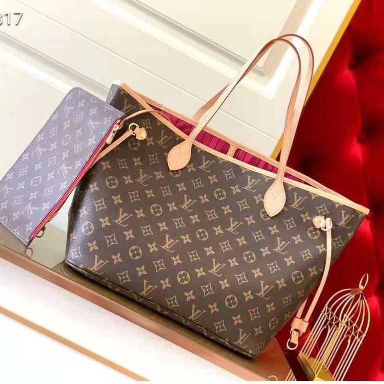 Nova interpretação das bolsas Neverfull 100% autêntica bolsa tiracolo Louis  Vuitton, bolsa de compras feminina da moda - Escorrega o Preço