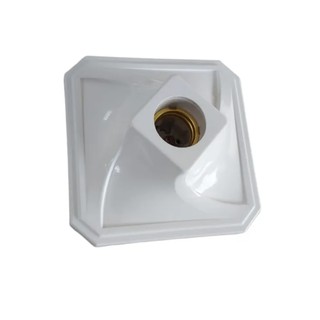 Plafonier Plafon Quadrado E27 Bocal Porcelana Bivolt