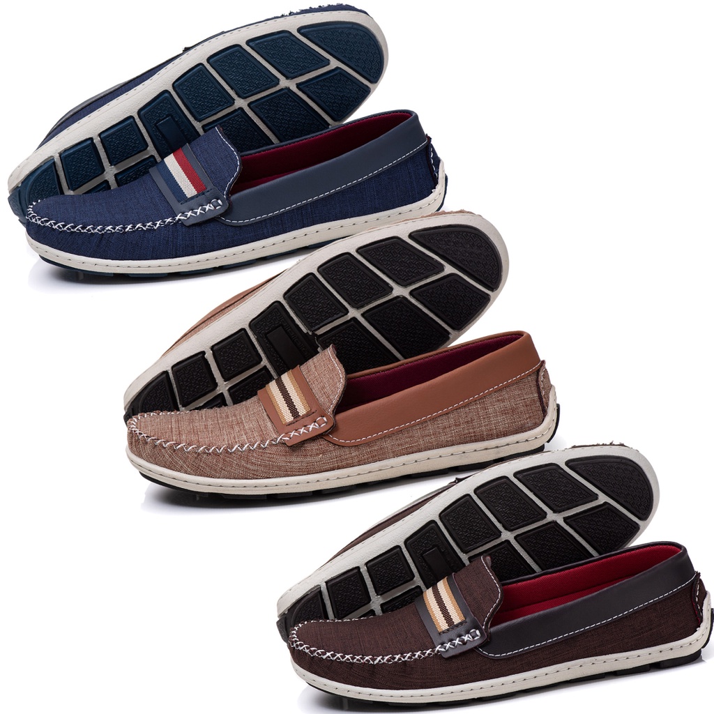 KIT 3 Pares Mocassim Sapatilha Masculina