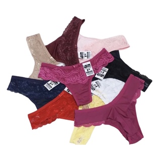 Kit 10 Calcinhas Lisas com renda - Tanga fio - Intima - Confortável - Atacado - Revenda em Oferta na Shopee