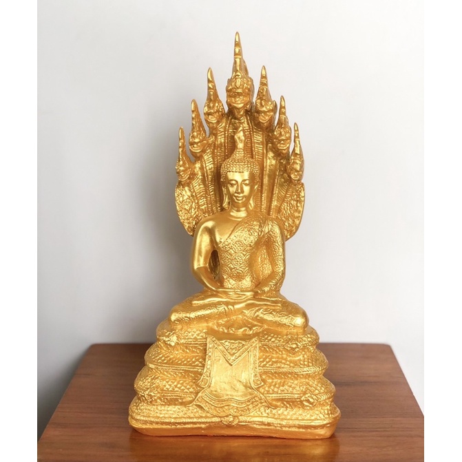 รูปสินค้า พระนาคปรก หน้าตัก 5 นิ้ว สีทองเก่า ประจำวันเสาร์