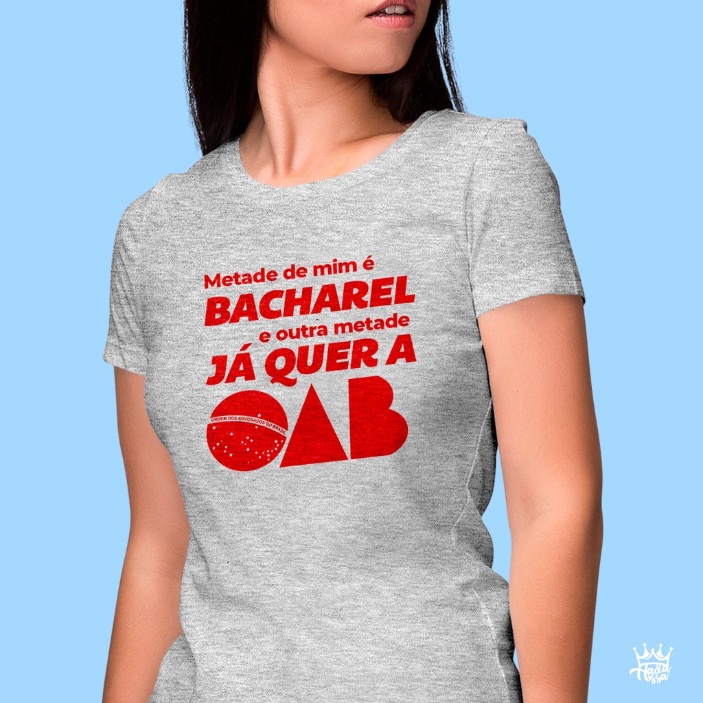 Babylook feminina de Viscolycra Direito OAB I Camiseta feminina para estudantes de direito