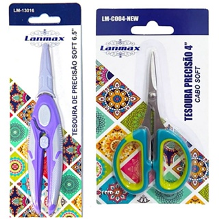 Kit 2 Tesouras De Precisão 4 E 6,5 Polegadas Reta Arremate E Uso Diversos Lanmax em Oferta na Shopee