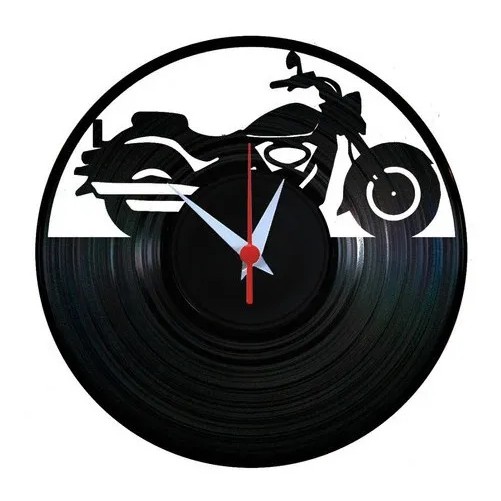 Moto - Relógio Disco De Vinil Decoração