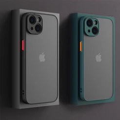 Estojo À Prova De Choque Para iPhone , Rígido Transparente Modelos 15 14 13 12 11 Pro Max Plus Mini XR XsMax 7 8 Plus SE