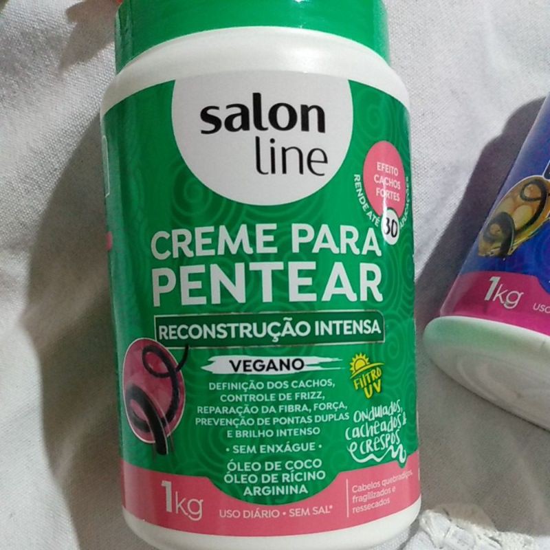 Creme Para Pentear Reconstrucao Intensa Salon Line 1kg Shopee Brasil