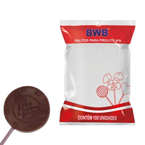 Palito para Pirulito BWB (Uso em topo de bolo, pirulito ou chocolate) - Tubo pet em Oferta na Shopee