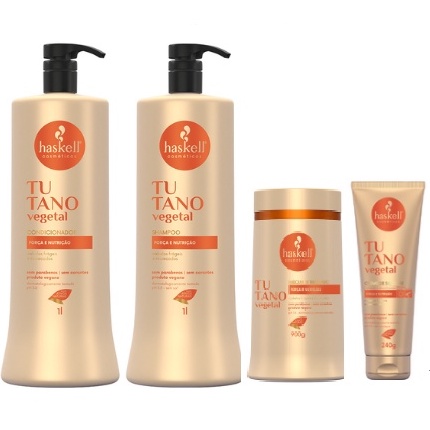 Kit Haskell Tutano Shampoo Condicionador E Mascara 1l/900g + Creme de Silicone 250ml