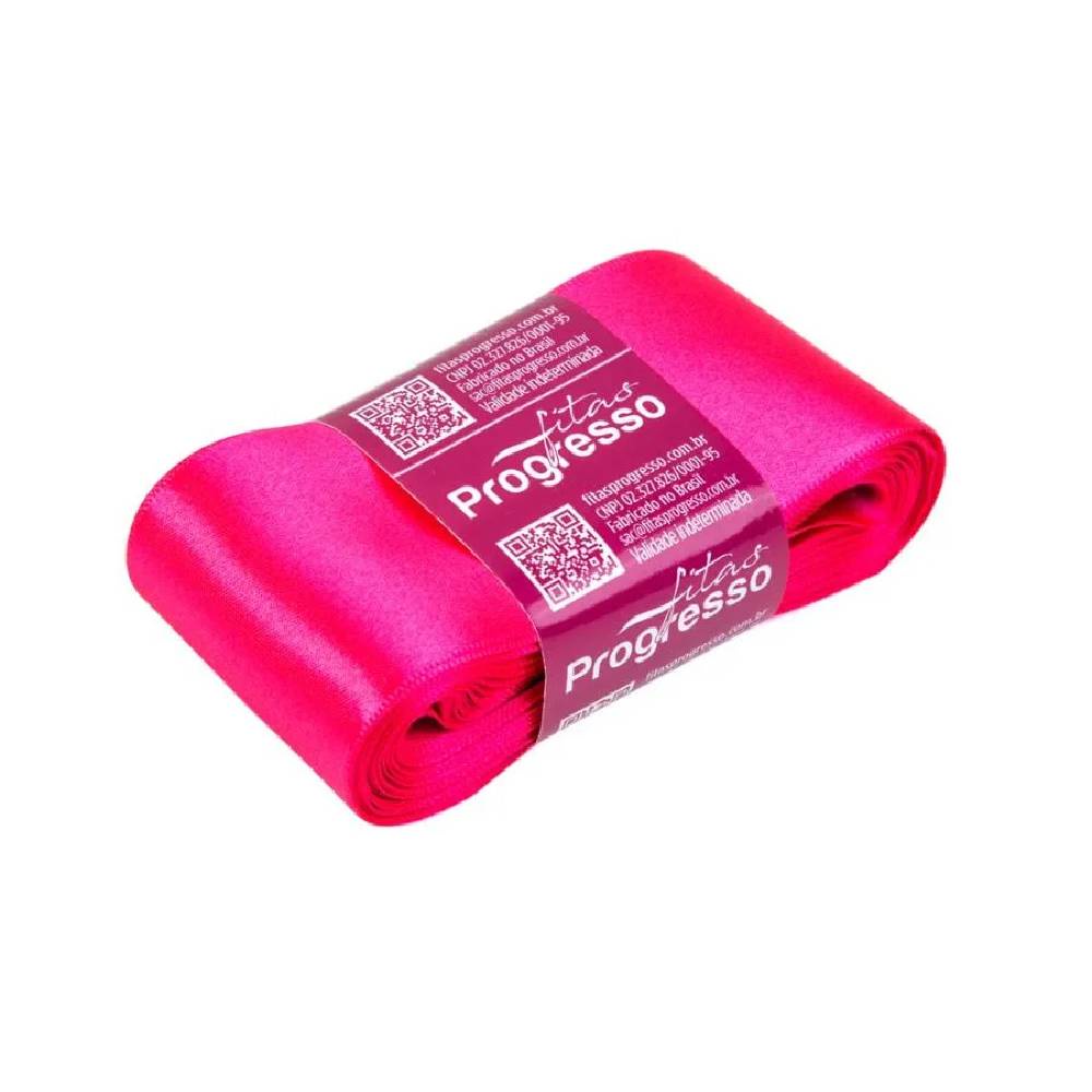 Fita de Cetim Progresso 50mm nº12 10m 279 Rosa Cítrico - 1un em Oferta na Shopee