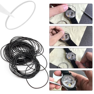 950pcs 0,5 ~ 0,7mm O Anel De Borracha Arruelas De-Relógio Peças De Reposição Da Caixa Traseira