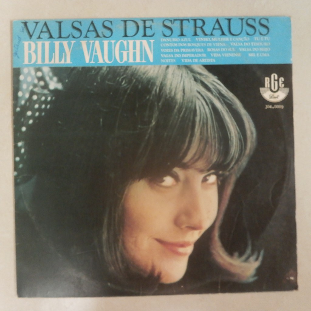 lp billy vaughn 1965 valsas de strauss, disco de vinil
