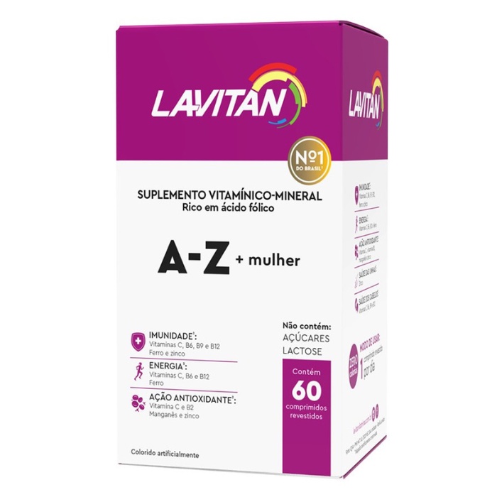 Suplemento Vitaminico  Lavitan A-z Mulher Com 60 Comprimidos