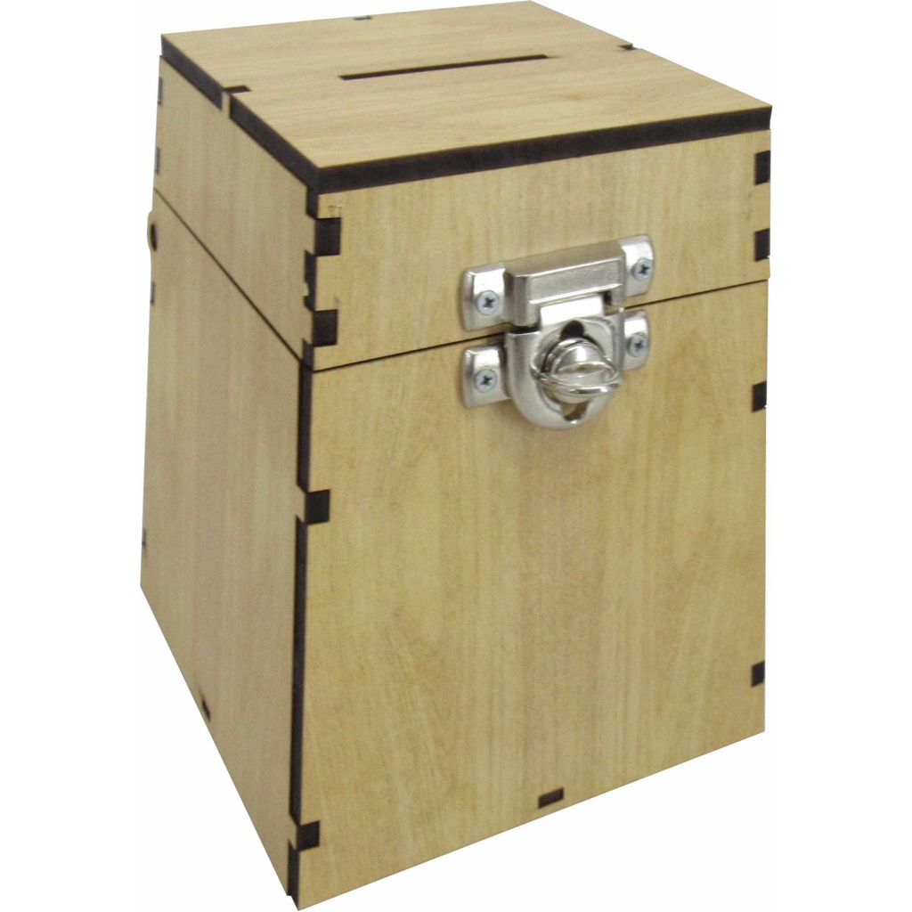 Cofre Decorativo Urna em MDF Modelo Amadeirado - Adesivada para Organização ou Presentes em Oferta na Shopee